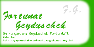 fortunat geyduschek business card